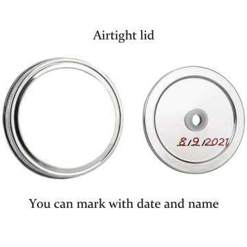 JILLMO Fermentation Kit with Stainless Steel Lids and Weights for Mason Jars