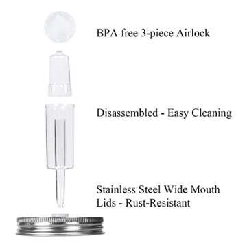 JILLMO Fermentation Kit for Wide Mouth Mason Jars