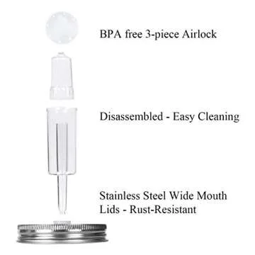 JILLMO Fermentation Kit for Wide Mouth Mason Jars