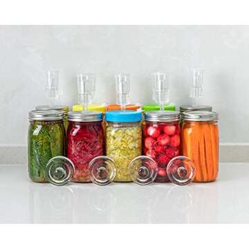 JILLMO Fermentation Kit for Wide Mouth Mason Jars