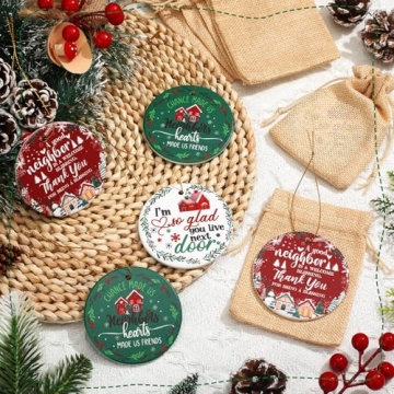 Christmas Neighbor Gift Set - 6 Ceramic Ornaments