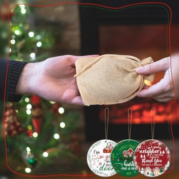 Christmas Neighbor Gift Set - 6 Ceramic Ornaments