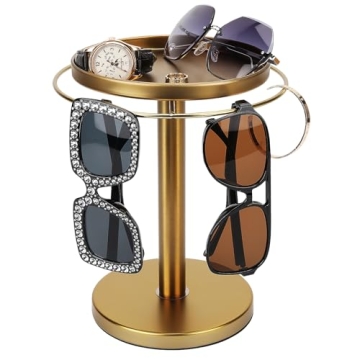 KONDYFAYO Rotating Sunglass Organizer for Stylish Storage