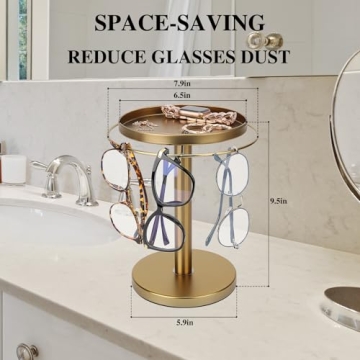 KONDYFAYO Rotating Sunglass Organizer for Stylish Storage