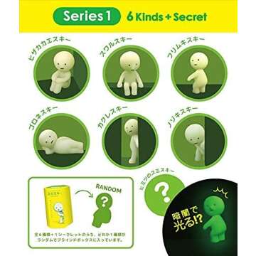 Dreams USA Smiski Glow in The Dark Figure, Series 1, Random Style, 1 Pack