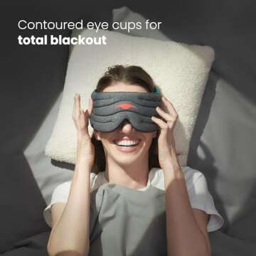 Manta Weighted Sleep Mask – 100% Blackout Weighted Eye Mask for Sleeping, Weighted Eye Mask for Women and Men, Sleep Mask Blackout