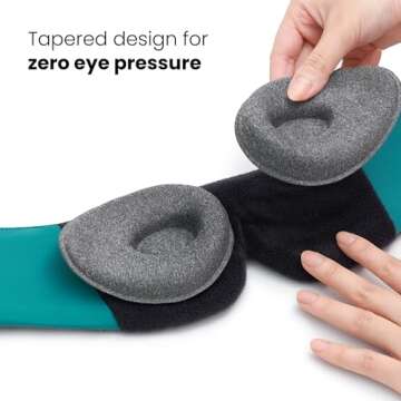 Manta Weighted Sleep Mask – 100% Blackout Weighted Eye Mask for Sleeping, Weighted Eye Mask for Women and Men, Sleep Mask Blackout