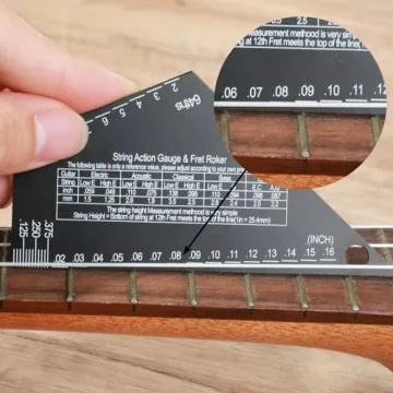 Guitar String Action Gauge & Fret Rocker Tool