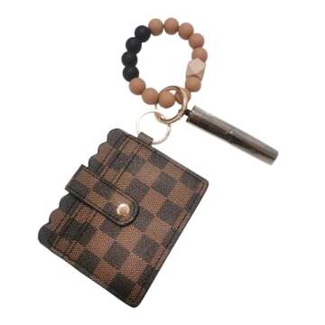 Unistybag Wristlet Keychain for Women Silicone Key Ring Bracelet Wristlet Wallet Bracelet Keychain C...