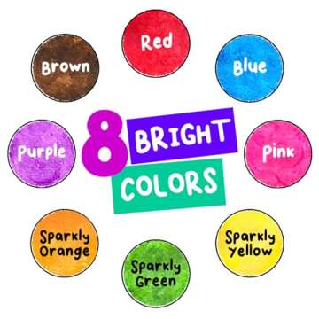 Chalkola 8 Washable Dot Markers for Toddlers 1-3 | with 20 Page Coloring Activity Book Kit, Bingo Daubers | Preschool Paint Dot Art Set - Toddler Arts and Crafts Supplies for Kids Ages 2-4 Years Old