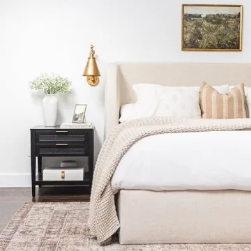 Laurel&Vine 12" Tall White Ceramic Vase with Stems