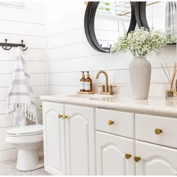 Laurel&Vine 12" Tall White Ceramic Vase with Stems