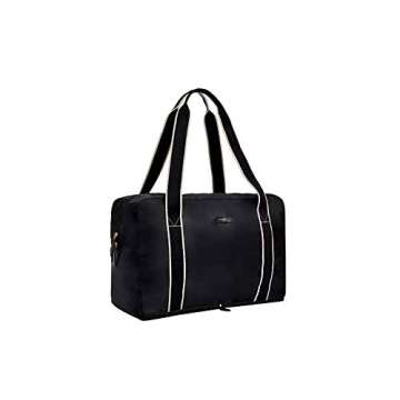 Lightweight Foldable Duffle Bag for Travel in Derby Black