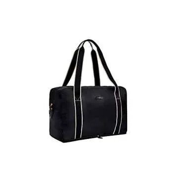 Lightweight Foldable Duffle Bag for Travel in Derby Black