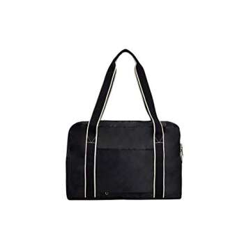 Lightweight Foldable Duffle Bag for Travel in Derby Black