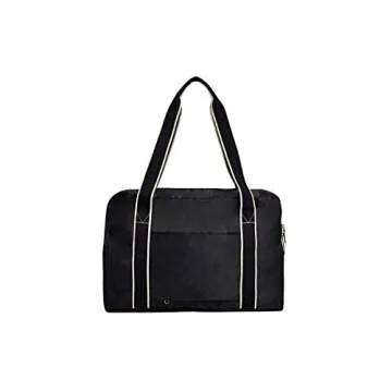 Lightweight Foldable Duffle Bag for Travel in Derby Black