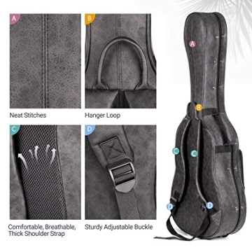 CAHAYA Vintage Hardshell Guitar Case for 40-41 Inch Acoustics