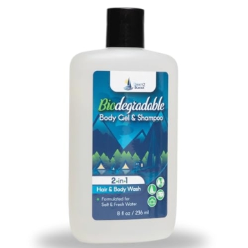 Biodegradable Camping Companion - Organic Fragrance-Free Body Wash and Shampoo for Fresh & Salt Wate...