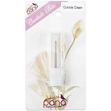 PANA 3/32" Cuticle Clean Nail Carbide Bit for Professional, Nail Salon, Nail Trimmer, Under Nail Cleaner, Electric Drill Machine, Manicure Tools (Silver-Snake Head, Medium)