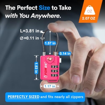 TSA Approved Combination Luggage Locks for Travel