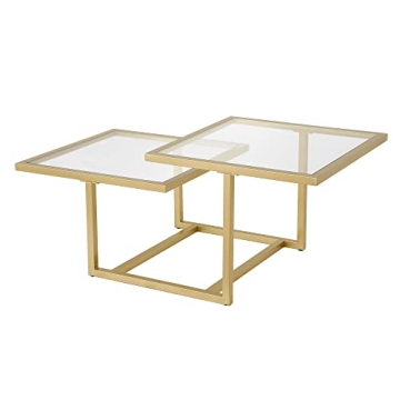Elegant Henn&Hart Coffee Table - Modern Brass Design