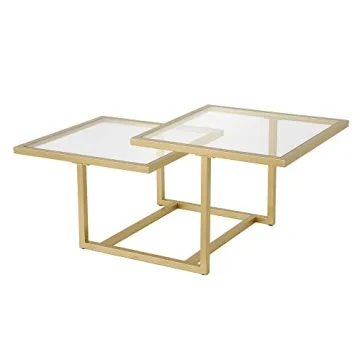 Elegant Henn&Hart Coffee Table - Modern Brass Design