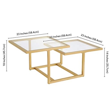 Elegant Henn&Hart Coffee Table - Modern Brass Design