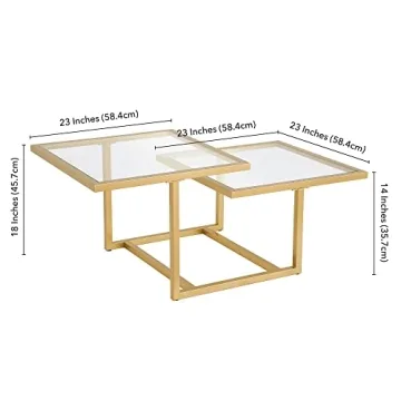 Elegant Henn&Hart Coffee Table - Modern Brass Design