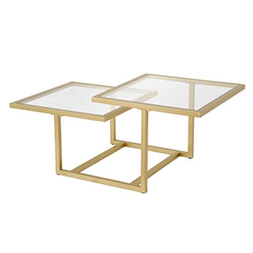 Elegant Henn&Hart Coffee Table - Modern Brass Design