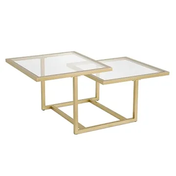 Elegant Henn&Hart Coffee Table - Modern Brass Design