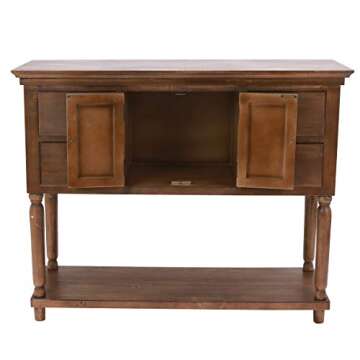 Stylish Decor Therapy Console Table Brown Natural Wood
