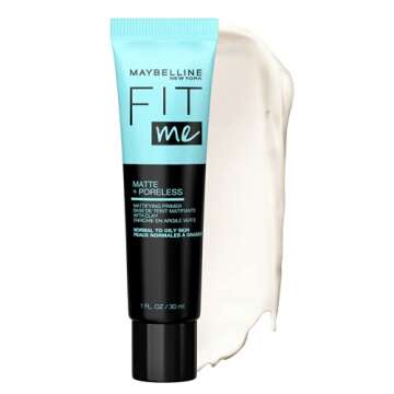 Maybelline Fit Me Matte + Poreless Mattifying Face Primer Makeup With Sunscreen, Broad Spectrum SPF ...