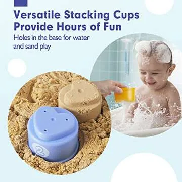 hahaland Stacking Toys for Toddlers 1-3 - Stacking Cups - Toddler Toys Age 1-2 Learning Montessori Toys for 1 Year Old Boy Birthday Gift Baby Toys 12-18 Months