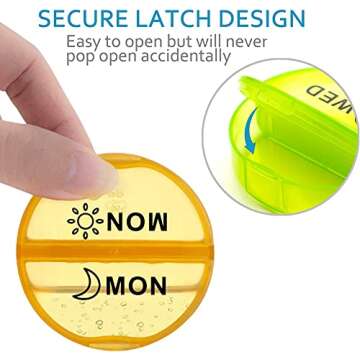 ［Upgrade］ Monthly Pill Organizer 2 Times A Day,One Month Box AM PM,Daily Cases Large 4 Week,Medication 28 Days Dispenser for Pills,Fish Oils, Vitamin,Supplement(Rainbow)…