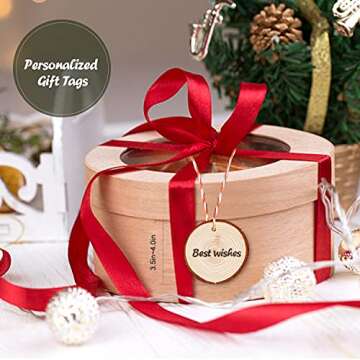 5ARTH Natural Wood Slices - 20 Pcs 3.5-4.0 inches Craft Unfinished Wood kit Predrilled with Hole Woo...