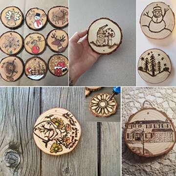 5ARTH 20 Pcs Natural Wood Slices for Crafting DIY Projects