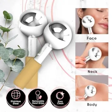 Ice Globes for Facials - Unbreakable Steel Roller