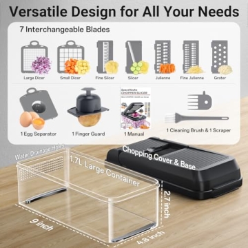 SpaceHacks 12-in-1 Vegetable Chopper for Easy Cooking