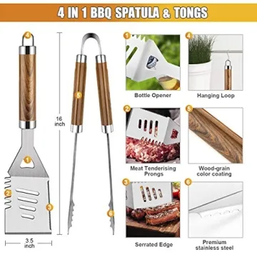 Cifaisi 38Pcs BBQ Grill Accessories Set in Aluminum Case