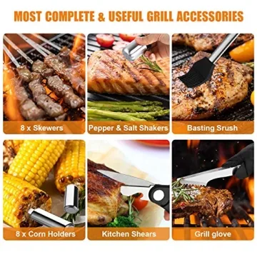Cifaisi 38Pcs BBQ Grill Accessories Set in Aluminum Case
