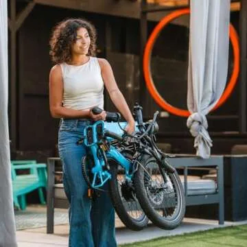 LECTRIC XP™ Lite 2.0 Electric Bike | Adult Folding Bikes - Weighs Only 49lbs | 45 Mile Range w/ 5 Pedal-Assist Levels | 20mph Top Speed - Class 1 and 2 eBike (Standard, Lectric Blue)