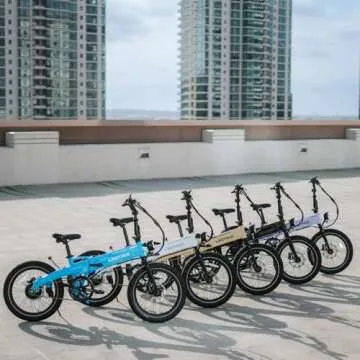 LECTRIC XP™ Lite 2.0 Electric Bike | Adult Folding Bikes - Weighs Only 49lbs | 45 Mile Range w/ 5 Pedal-Assist Levels | 20mph Top Speed - Class 1 and 2 eBike (Standard, Lectric Blue)