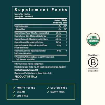 Gaia Herbs Sleep & Relax Herbal Tea - Natural Sleep Aid with Passionflower