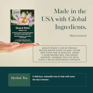Gaia Herbs Sleep & Relax Tea - Herbal Calm for Sleep