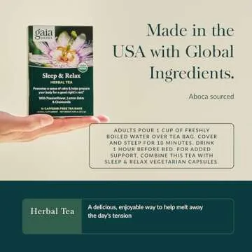 Gaia Herbs Sleep & Relax Tea - Herbal Calm for Sleep