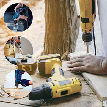 13Pcs HSS Titanium Finish Drill Bit Set for DIY Projects