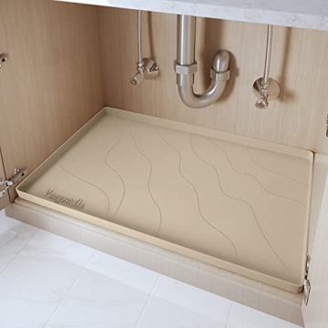 Vangostella Heavy Duty Silicone Under Sink Mats for Kitchen Waterproof 34" x 22"