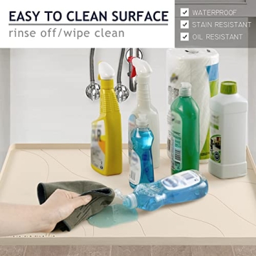 Vangostella Heavy Duty Under Sink Mat Waterproof Silicone 34" x 22"