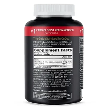 Qunol CoQ10 Softgels for Heart Health & Energy