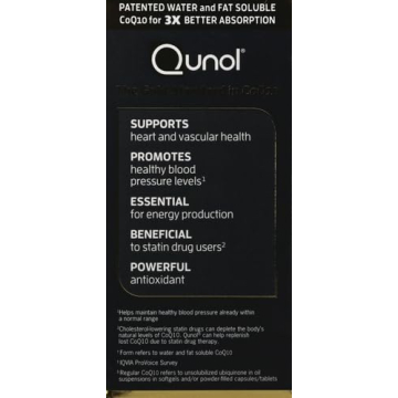 Qunol CoQ10 Softgels for Heart Health & Energy